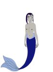 belly_button blue_tail breasts breasts mermaid mermaid_girl mermaid_tail raven_(dc) raven_(teen_titans) ravenravenraven topless topless_female