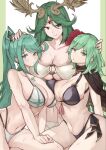 1girl 3_girls alluring big_breasts big_breasts bikini byleth_(fire_emblem) byleth_(fire_emblem)_(female) crossover female_only fire_emblem fire_emblem:_three_houses green_hair intelligent_systems kid_icarus kid_icarus_uprising monolith_soft nintendo palutena pneuma_(xenoblade) shiorino_mani_(artist) tagme xenoblade_(series)