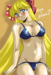 1girl adult_swim alluring bikini bishoujo_senshi_sailor_moon bishoujo_senshi_sailor_moon_r bishoujo_senshi_sailor_moon_r_the_movie bishoujo_senshi_sailor_moon_s bishoujo_senshi_sailor_moon_s_the_movie bishoujo_senshi_sailor_moon_supers bishoujo_senshi_sailor_moon_supers_the_movie blonde_hair blue_eyes cleavage medium_breasts minako_aino on_beach pin_up ranpu toei_animation toonami viz_media