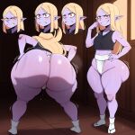 1girl ai_generated ass big_ass breasts fundoshi fundoshilover101 huge_ass ittle_dew_(series) jenny_(ittle_dew) ludosity tabi_socks