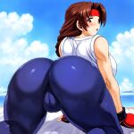 1girl ai_generated ass big_ass breasts huge_ass king_of_fighters yuri_sakazaki