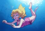 1girl ai_generated drowned drowning female labreed mario_(series) nintendo princess_peach solo super_mario_bros. swimming underwater