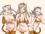 3_girls absurd_res ahoge alluring animal_ears animal_print asymmetrical_bangs bbk_(13zk) big_breasts bikini blonde_hair blue_eyes braid chinese_zodiac commission commissioner_upload eyepatch_bikini fire_emblem fire_emblem_fates grey_eyes grey_hair high_res intelligent_systems long_hair multi-strapped_bikini multiple_girls navel nina_(fire_emblem) nintendo o-ring open_mouth ophelia_(fire_emblem) sophie_(fire_emblem) stockings swimsuit tail tiger_ears tiger_print tiger_stripes tiger_tail twin_braids white_hair year_of_the_tiger