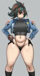 1girl ass breasts hair kelvin_hiu lips long_legs police police_uniform policewoman thick thick_ass thick_hips thick_legs thick_thighs thighs zenless_zone_zero zhu_yuan