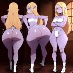 1girl ai_generated ass big_ass breasts fundoshi fundoshilover101 huge_ass ittle_dew_(series) jenny_(ittle_dew) ludosity sarashi tabi_socks