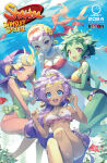 4girls bandana big_breasts bikini blonde_hair bracelet bracelets breasts cleavage colored_skin dark-skinned_female dark_skin female fish green_hair green_skin high_res jewelry looking_at_viewer medium_breasts multiple_girls official_art one-piece_swimsuit pearl_necklace purple_hair risky_boots rottytops shantae shantae_(character) shantae_(series) sky_(shantae) smile stitched_arm stitches swimsuit thighs underwater wayforward zombie