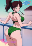 1girl accurate_art_style adult_swim alluring big_breasts bikini bishoujo_senshi_sailor_moon bishoujo_senshi_sailor_moon_r bishoujo_senshi_sailor_moon_r_the_movie bishoujo_senshi_sailor_moon_s bishoujo_senshi_sailor_moon_s_the_movie bishoujo_senshi_sailor_moon_supers bishoujo_senshi_sailor_moon_supers_the_movie brown_hair cleavage green_eyes makoto_kino michael_benson pin_up toei_animation toonami viz_media