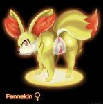 1girl anus canine character_name female female_only fennec fennekin fox nintendo pokemon pokemon_xy pussy shadman venus_symbol video_games