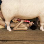  3d all_fours anal beastiality big_penis bull cum debbie_(vaesark) erection fellatio female feral hetero human interspecies licking male oral oral_sex original penetration penis pig sex tongue vaesark vaginal vaginal_penetration 