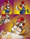 breasts female goblinhordestudios k9wolf sally_acorn sega sonic_(series) transformation werewolf