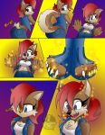 female goblinhordestudios k9wolf sally_acorn sega sonic_(series) transformation werewolf