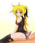 ass big_ass blonde_hair buttjob censored cum cum_on_ass ejaculation fate_testarossa from_behind high_res highres hotdogging huge_ass juudai lyrical_nanoha mahou_shoujo_lyrical_nanoha penis pixiv_manga_sample resized rubbing