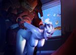 alien animated areola asari big_breasts breasts doggystyle erect_nipples female from_behind fugtrup gif liara_t'soni male mass_effect nipples penetration sex thingrei urdnot_wrex