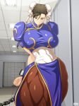 breasts capcom chains chun-li extreme_muscles female highres huge_breasts large_breasts muscle ren_(tainca2000) rentb street_fighter