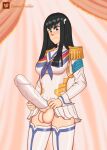  bedroom cannon_feather cannonfeather condom dickgirl futa futa_only futanari kill_la_kill kiryuuin_satsuki penis satsuki_kiryuuin 