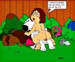  backyard brian_griffin cum dog family_guy female glasses hetero human interspecies male meg_griffin vaginal 