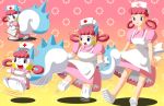 blue_eyes edmol joy_(pokemon) pachirisu pink_hair pokemon transformation