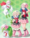 blue_eyes blue_hair dawn edmol embarrassed green_eyes hat hikari_(pokemon) pink_skirt pokemon scarf shaymin skirt transformation transformation

blush