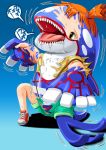 edmol green_eyes kasumi_(pokemon) kyogre open_mouth orange_hair pokemon transformation what