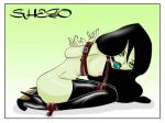 567 ball_gag bdsm disney green_skin kim_possible shego thigh_high_boots