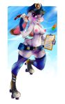 1girl 1girl 2016 anthro artist-apprentice587 bage beverage bikini blush clothing cute disney food fur furry grey_fur judy_hopps lagomorph long_ears looking_at_viewer mammal purple_eyes rabbit sling_bikini smile swimsuit teeth zootopia