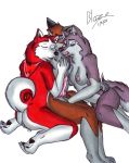 1boy 2girls aleu_(balto) balto_(film) blaze-lupine_(artist) blaze_(artist) furry jenna_(balto) kodi_(balto) penis threesome wet_pussy