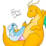  dragonite dratini pokemon revadiehard white_background 