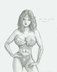 breasts dc_comics fred_sadek horny kissylips monochrome nipples wonder_woman