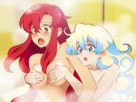 blush breast_grab breasts huge_breasts nia_teppelin nude tengen_toppa_gurren_lagann yoko_littner