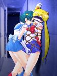  2_girls 2girls ami_mizuno bdsm bishoujo_senshi_sailor_moon bit_gag blindfold blonde blonde_hair blue_hair blue_skirt blush bondage boots bound breasts choker clothed collar elbow_gloves female female/female female_only femdom fingering gag gloves green_hair hair leotard long_blonde_hair long_hair long_twintails mizuno_ami multiple_girls nipples panties rope sailor_mercury sailor_moon saliva serafuku shibari short_hair skirt slave solo spark_utamaro tiara tsukino_usagi twintails underwear usagi_tsukino yuri 