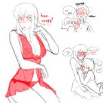  1boy 1girl breasts face_in_breasts genderswap keith_kogane lance_mcclain lingerie motorboating rule_63 