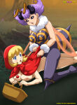 2_girls baby_bonnie_hood bbmbbf capcom darkstalkers female_only palcomix q-bee yuri yuri_haven