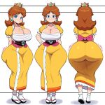 1girl ai_generated ass big_ass big_breasts breasts fundoshilover101 huge_ass huge_breasts kimono mario_(series) nintendo princess_daisy