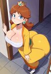 1girl ai_generated ass big_ass big_breasts breasts fundoshilover101 huge_ass huge_breasts kimono mario_(series) nintendo princess_daisy