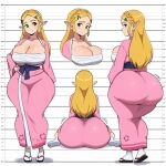 1girl ai_generated ass big_ass big_breasts breasts fundoshilover101 huge_ass huge_breasts kimono nintendo princess_zelda the_legend_of_zelda