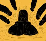 artist_request cum cum_bath cumming goddess goddess_of_debauchery massive_breasts monochrome multiple_penises original