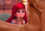  3d cute fellatio kissing lips oral penis_kiss penis_kissing princess_ariel ralph_breaks_the_internet sucking sucking_penis the_little_mermaid wreck-it_ralph 