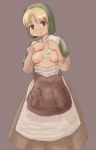 blonde_hair breasts chemist chemist_(fft) dress female final_fantasy final_fantasy_tactics green_eyes mioalice nipples pixiv_manga_sample resized short_hair solo vial yuno_(artist)