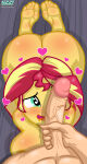 1boy 1girl ass big_breasts big_breasts blush breasts cock_hungry cock_worship drooling equestria_girls feet friendship_is_magic hasbro heart human_male looking_at_viewer male_pov my_little_pony offscreen_character offscreen_male penis pov straight sunset_shimmer uzzi-ponydubberx wingding_eyes