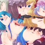  6+girls alice_margatroid am-s bad_id blonde_hair blush cirno closed_eyes disembodied_head everyone female green_hair group_sex hair hakurei_reimu hinanawi_tenshi inaba_tewi kirisame_marisa kiss kissing konpaku_youmu long_hair multiple_girls no_humans one_eye_closed open_mouth orgy patchouli_knowledge purple_hair remilia_scarlet saliva sex short_hair smile sweat touhou what wink yukkuri_shiteitte_ne yuri 