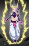  alternate_hair_color aura barefoot blonde_hair bracelet capcom daniel_macgregor detached_sleeves dragon_ball dragon_ball_z drill_hair elbow_gloves feet fingerless_gloves floating_hair gloves glowing glowing_eye glowing_eyes grin hair halter_top halterneck highres jewelry juri_han midriff nail_polish navel purple_eyes purple_nails signature smile solo spiked_bracelet spikes street_fighter street_fighter_iv super_saiyan super_street_fighter_iv tiptoes toeless_socks toenail_polish toes twin_drills twintails 