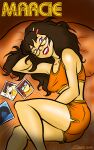 alternate_version_available artist_signature bed bedroom glasses hot_dog_water marcie_fleach on_bed photo_(object) pookieart pookieart_(artist) scooby-doo scooby-doo!_mystery_incorporated scooby-doo_mystery_incorporated shorts tank_top velma_dinkley