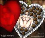 amourvorer big_breasts breasts chocolate_box jill_valentine nipples nude resident_evil valentine's_day