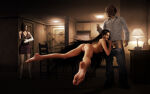 1boy 2_girls 3d artist_request awkward caught caught_having_sex caught_in_the_act cynthia_velasquez eileen_galvin fellatio henry_townshend konami latina oral oral_sex photoshop photoshop_(medium) silent_hill silent_hill_4