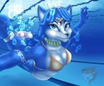 1girl bikini breasts cute female fox krystal nintendo sexy solo star_fox swimming the-blub-meister underwater vulpine