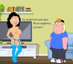 big_breasts bonnie_swanson chris_griffin edit erect_nipples erection_under_clothes family_guy garter_belt nude ready_to_fuck shaved_pussy stockings thighs