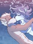 1boy 1girl anthro canid canine canon_couple female fox fox_mccloud heresy_(artist) kissing krystal male male/female nintendo no_humans nude romantic star_fox swimming tagme underwater