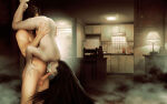 1boy 1girl 3d 69 69_position artist_request black_hair carrying carrying_another carrying_partner carrying_position cynthia_velasquez henry_townshend konami latina long_hair nude nude_female nude_male oral oral_penetration oral_sex photoshop photoshop_(medium) silent_hill silent_hill_4