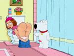 anus ass bent_over edit erect_penis family_guy glasses hat meg_griffin panties_down ready_to_fuck shaved_pussy thighs