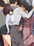  big_breasts blush breasts chikan gyaku_chikan!_highii!!!_kanojo_no_imouto_ni_okasaremakuru_ore penis reach_around sweat 